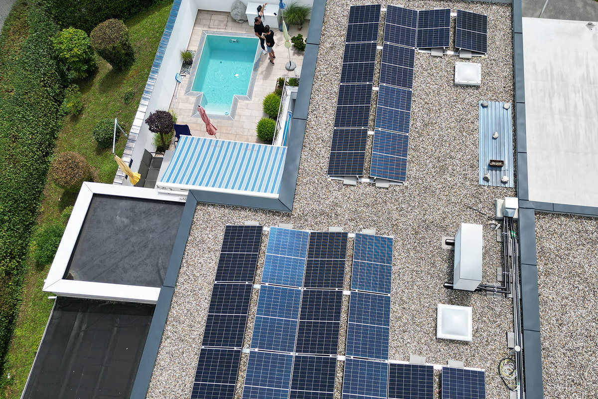 Photovoltaikanlage auf einem Wohnhaus